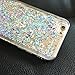 iPhone 6 Plus Case,Crazy Panda® 3D Creative Liquid Glitter Design iPhone 6 Plus Liquid Quicksand Bling Adorable flowing Floating Moving Shine Glitter Case iPhone 6 Plus/6S Plus - Silver Diamonds