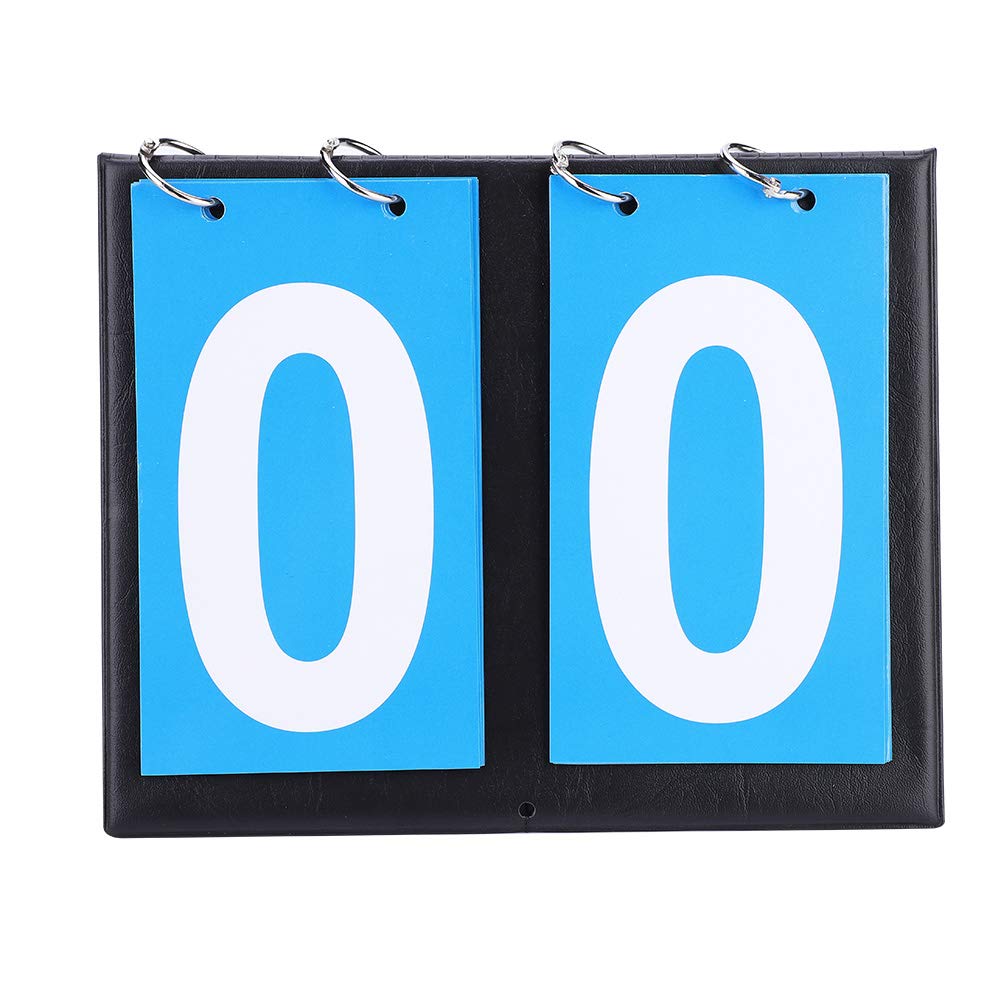 Demeras Sports Scoreboard Portable 2/3/4 Digits Waterproof Tabletop Flip Scoreboard Score Counter for Table Tennis Basketball (2 Digit)