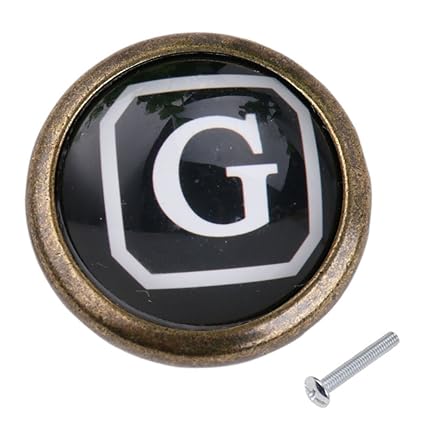 ShoppingLane Vintage Cabinet Door Drawer Bin Dresser Handle Pull Knob Hardware Letter G