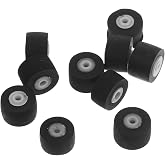 CHILDWEET 10 Pack Cassette Pinch Rollers 10mm Black | Plastic Build, Tape Recorder Replacement, Portable Music Player Use, Repeater Pinch