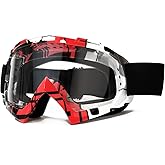 FMY Motorcycle Motocross Goggles for Men Women Youth,Anti-Scratch Dustproof UV400 ATV Dirt Bike goggles