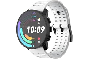 TiMOVO Sports Band Compatible with Suunto Vertical/Suunto 9 Peak Pro/9 Peak/Suunto 5 Peak, 22mm Silicone Adjustable Watch Bands Sport Straps for Women Men, Breathable Replacement Wristbands, White