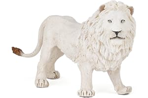 Papo -hand-painted - figurine -Wild animal kingdom - White Lion -50074 -Collectible - For Children - Suitable for Boys and Girls- From 3 years old