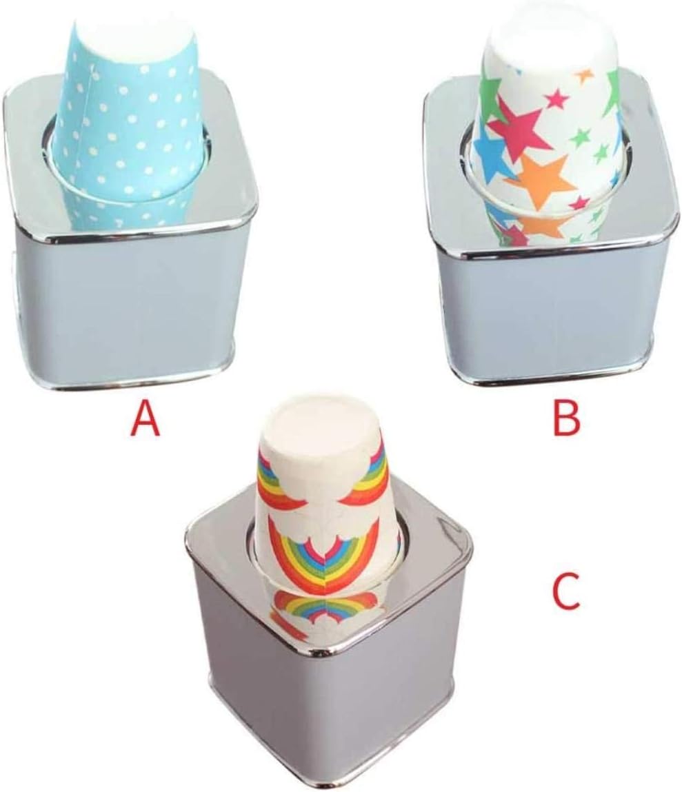 ZHANGLI Paper Cup Dispenser 3 Ounce Bathroom Container Organizer Dustproof Automatic Home Hotel Tool Rack Storage Desktop Durable: Home & Kitchen