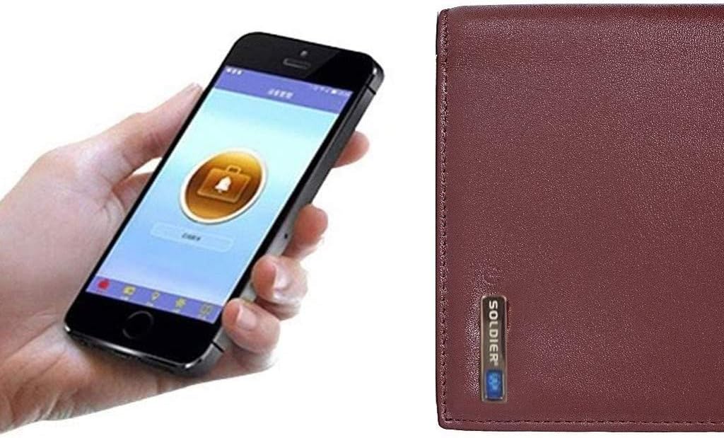 Genuine Leather Bluetooth Smart Wallet Anti Lost Finder GPS Locator-Tracker Lost