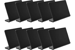 10 Pack Acrylic Mini Chalkboard Signs for Food, AITEE Black Mini Tabletop Chalkboard Signs, Small Buffet Chalkboards Signs for Weddings, Birthday Parties, Message Board Signs, Buffet,Bakery and Retail