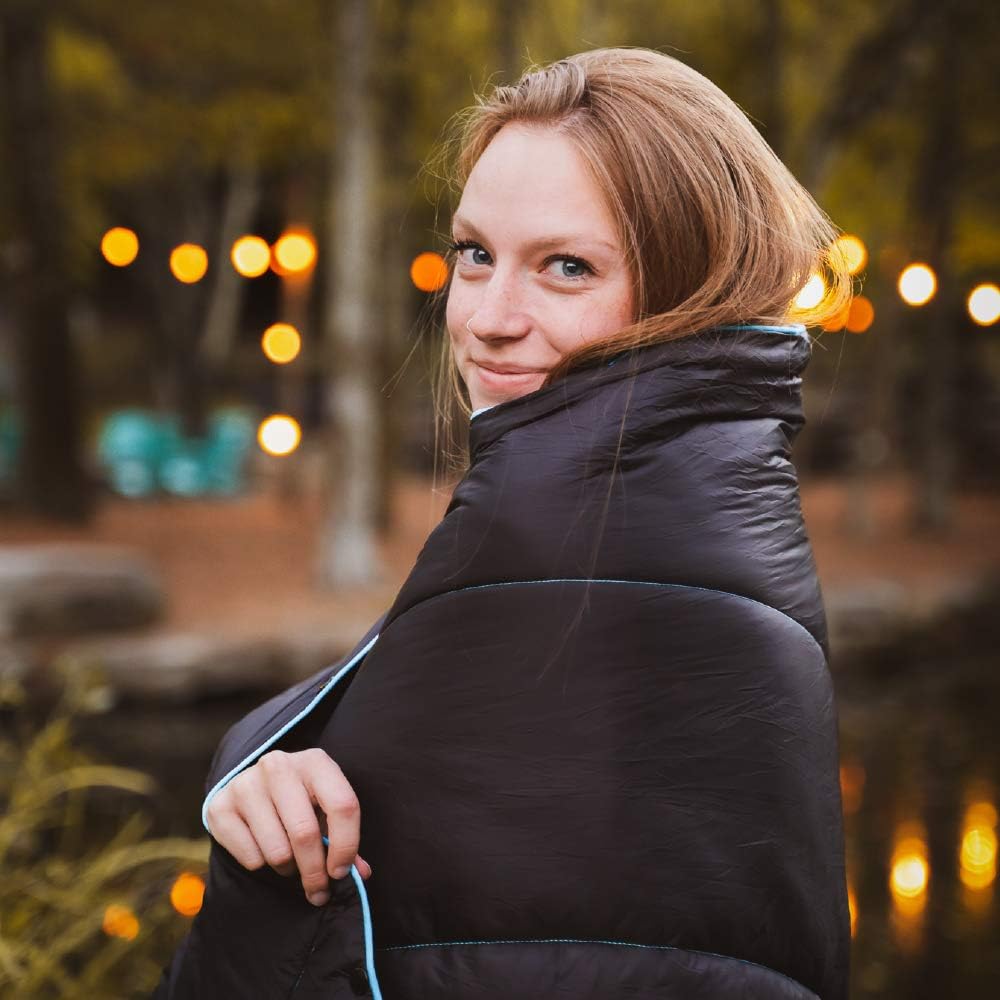 Wise Owl Outfitters Camping Blanket - Packable Compact Lightweight ”Toasty Traveler” for Outdoor Camp Backpacking Hiking and Cold Weather Travel - Puffy Ultralight Blankets: Home & Kitchen