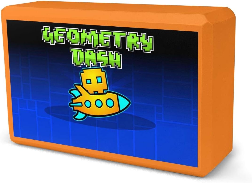 Geom-etry-Dash Soft Yoga Block Fitness EVA Foam Non-Slip for Yoga Pilates Workout & Gym