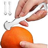 RCOAIMT 2 Pcs Orange Peeler Tool 304 Stainless Steel | Easy Citrus Peeler, Fruit Peeler &amp; Peel Skin Remover for Oranges, Grapefruits, Lemon
