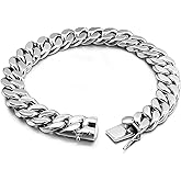 H&Beautimer 925 Sterling Silver Italian Handmade - 0.25-0.5'' Classic Miami Cuban Chain Bracelet For Men - Party Fine Jewelry Original Silver Bracelet 7-10'' Length
