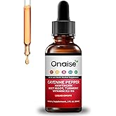 Cayenne Pepper Liquid Drops, Liquid Supplement with Organic Hawthorn, Beet Root Powder, Turmeric, Vitamins K2 & D3, Berberine Extract (1)