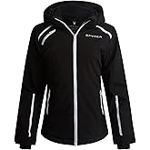 Spyder Womens Quilted Jacket - Wind Water Resistant Insulated Winter Coats Quilted Ski Jacket with Hood and Zippered Pockets