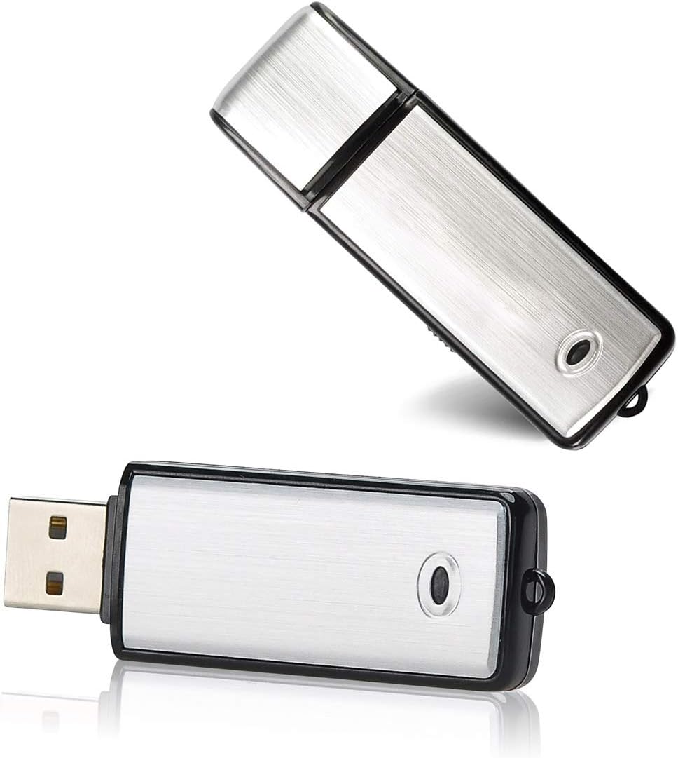 Podazz 8G Mini Digital Voice Recorder USB Rechargeable Metal Case