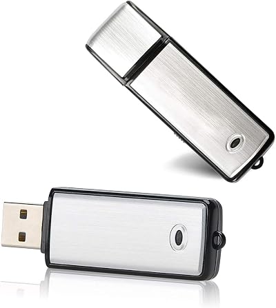 Podazz 8G Mini Digital Voice Recorder USB Rechargeable Metal Case