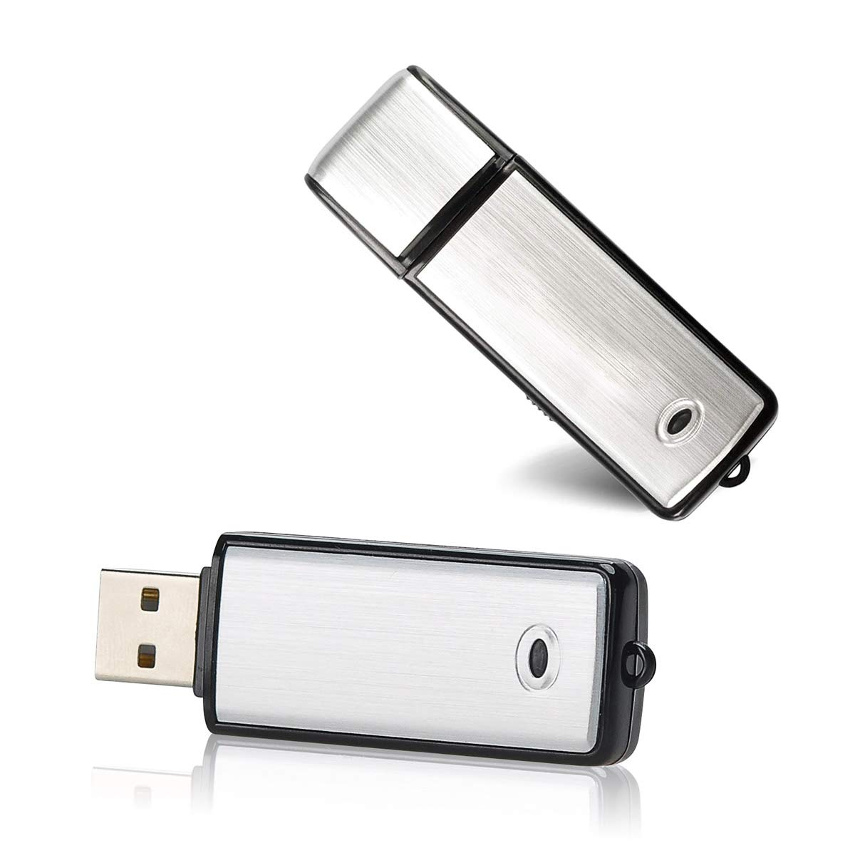 8G Mini Digital Voice Recorder – Podazz Sound Actived 90 Hours Capacity USB Rechargeable Metal Case Sound Recorder for Lectures Meetings