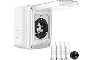 FROSTYRIDER 30 amp Generator Inlet Box, NEMA L5-30P for 3 Prong Generator Cord with Light Indicator, PVC Shell, 50a Power Inlet Box,Waterproof for Outdoor Use, ETL Listed