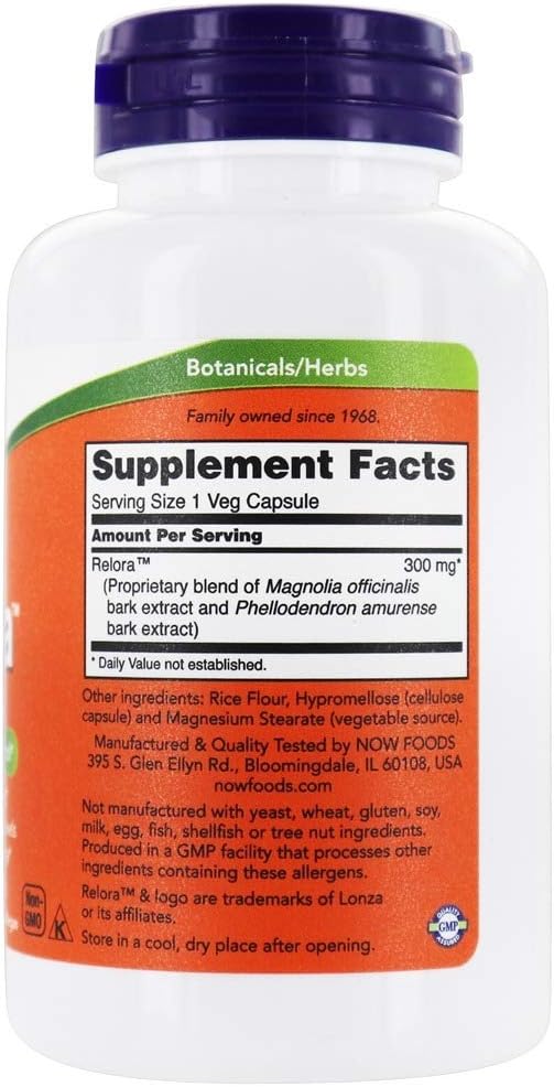 NOW Foods Relora, 300mg -120 vcaps - Image 3