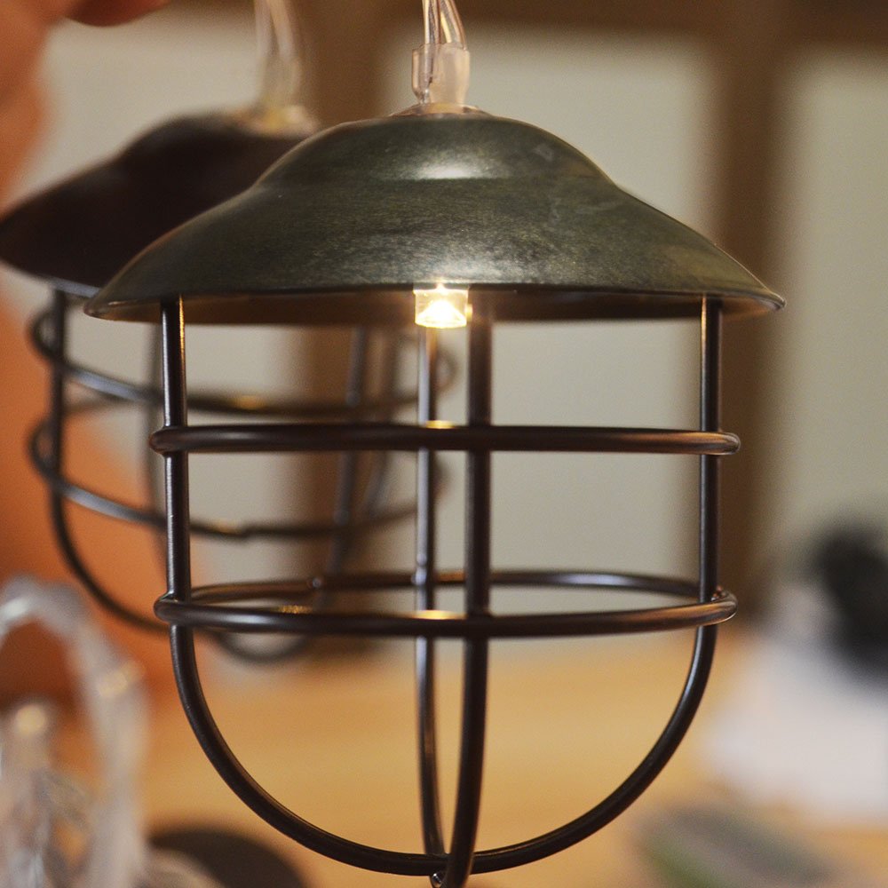 rustic string lights indoor
