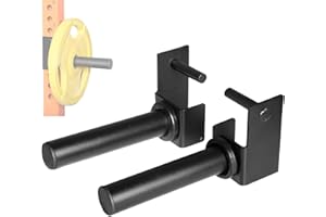 GymPala 3x3 Weight Plate Holder Attachment, Power Rack Weight Horns for Olympic Weight Plates Storage