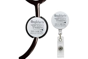 ROFLYER Stethoscope ID Tag Stethoscope Label Charm, Name tag, Medic, Nurse, Doctor, Vet, EMT Come with 1 Retaractable Badge Reel (Muggle)