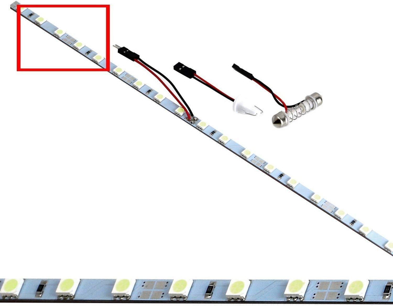 iJDMTOY (1) 18-SMD-5050 LED Strip Light Compatible With Car Trunk Cargo Area or Interior Illumination, Ultra Blue: Automotive