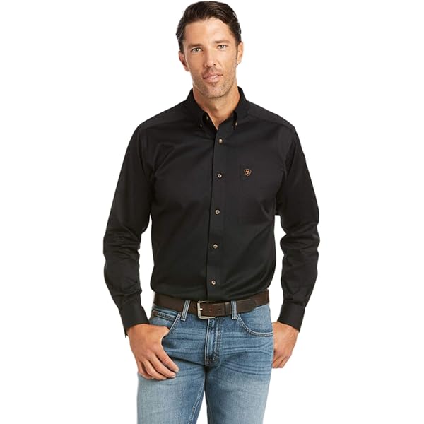 black ariat dress shirt Ariat Men's Team Logo Mexico Black Fitted Button Down Shirt 10038914