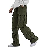 Verdusa Boy's Casual Baggy Cargo Pants Elastic Waist Workout Sweatpants Joggers