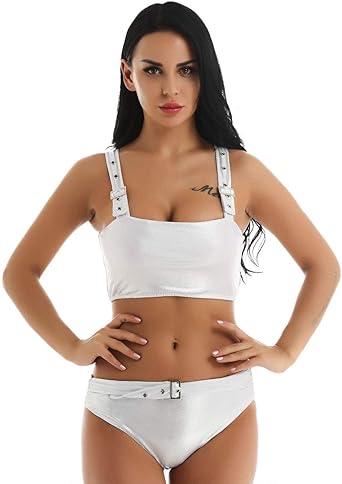 crop top and bikini bottom