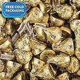 Bulk Chocolate HERSHEY'S KISSES Gold Foil Milk Chocolate With Almonds 5 lb
