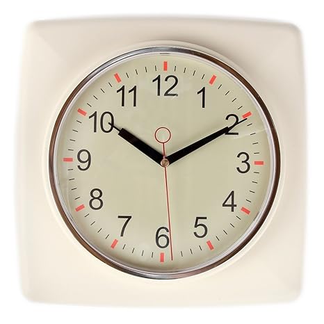 Retro Wall Clock 1950s Vintage Decor Living Room Kitchen O Clock