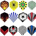 Sanfeng Standard Darts Flights Assorted Wholesale 12 Sets (36 Pieces) - Durable PET Flights for Steel/Soft Tip Darts Accessories