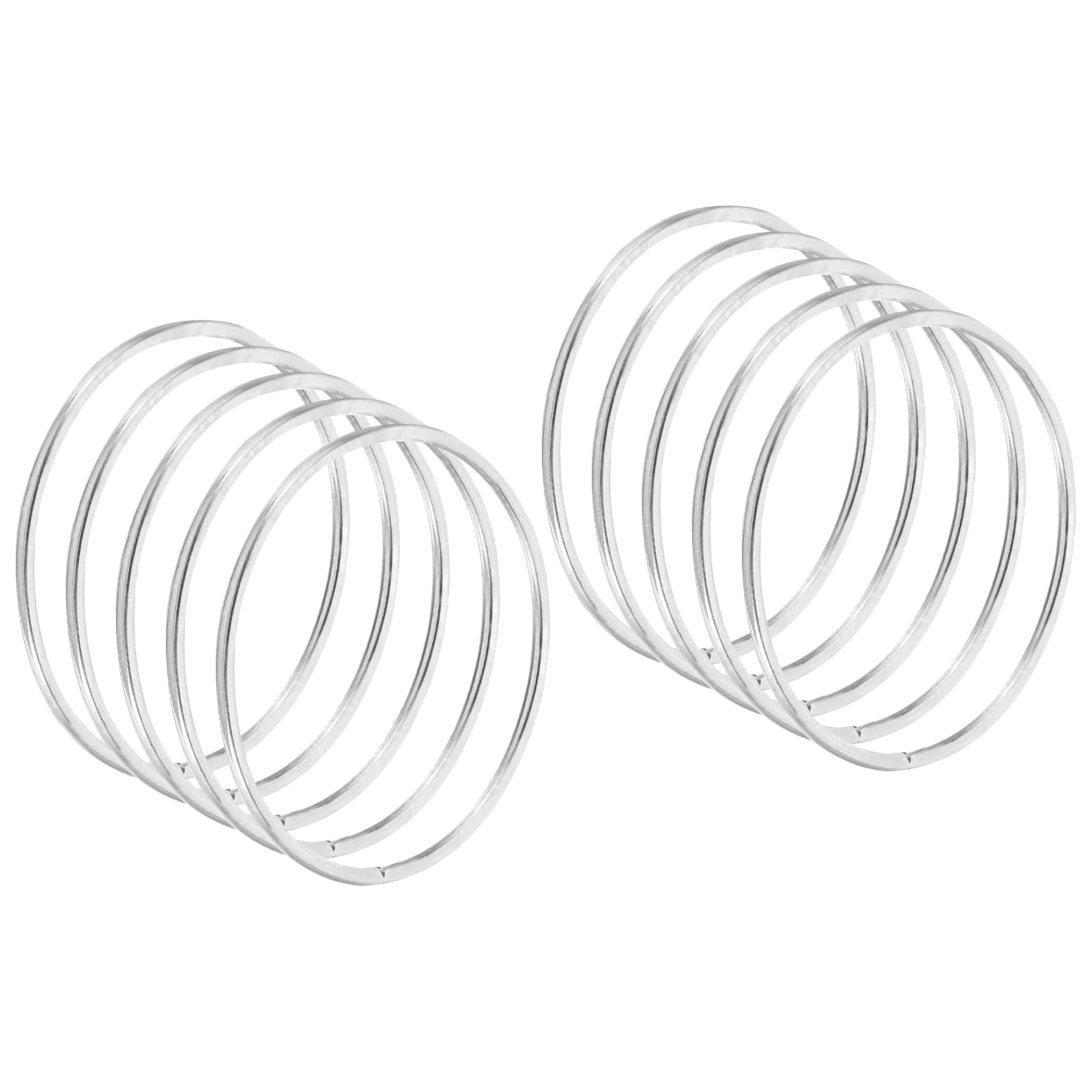 PATIKIL 2.6 Inch Dream Catcher Rings, 20 Pcs Metal Macrame Wreath Floral Round Ring Hoop for Christmas Decor Home Car DIY Craft Wedding Wall Hanging Decorations, Silver