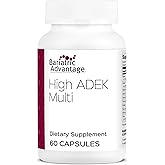 Bariatric Advantage High ADEK Multi - for Bariatric Surgery Patients - Multivitamin with Vitamins A, D, E, K & Trace Minerals - 100%+ DV of ADEK - 60 Capsules