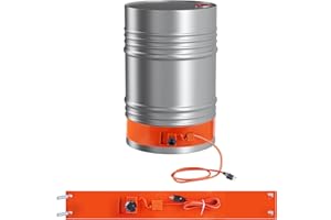 YJINGRUI 55 Gallon Metal Drum Heater, 1000W Drum Pail Heater, Silicone Barrel Band Warmer with Thermostat (110V)