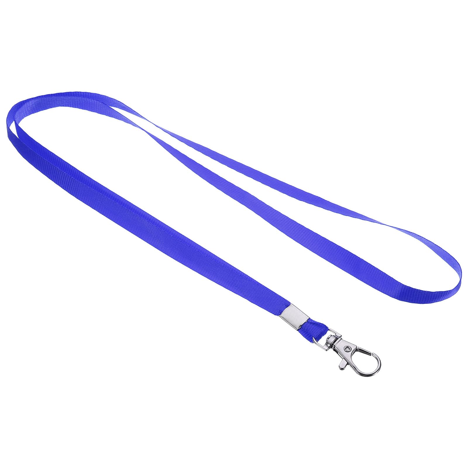 PATIKIL 17" Neck Lanyards, 20 Pack 0.4" Width Flat Strap Lanyard with Swivel Hook Clip for Name Tag Badges Holder ID Card Keys, Blue — image 1