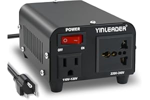 Yinleader 300W 110V to 220V Voltage Converter Step Up Transformer Power Converter for use in The US for European and Asian Household 220V/230V/240V appliances (VTUS-300)