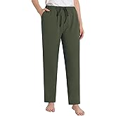 Weintee Women's Petite Cotton Pants with Pockets