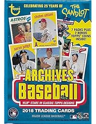 2018 Topps Archives MLB Baseball Series Unopened Blaster Box with a Chance for Shohei Otani Rookie Cards and Tons of Autographs plus 2 EXCLUSIVE Topps Coins Found only in Retail Products