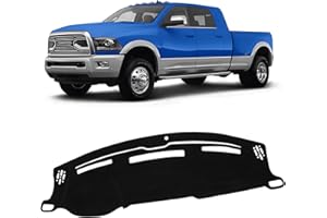 KUST Car Dash Cover for 2010-2018 Dodge Ram 1500 2500 3500 Non-Slip Dashboard Cover Polyester Dashboard Mat Pad Interior Accessories for Ram Pickup Custom Fit Dash Mat No Glare Black
