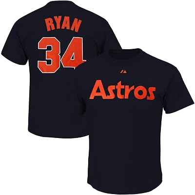 Outerstuff Nolan Ryan Houston Astros Navy Youth 8-20 Name and Number Player Jersey T-Shirt