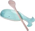 Two's Company 51282 Whale Spoon Rest with Spoon, Aqua
