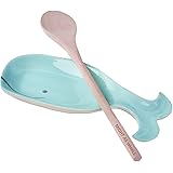Two's Company 51282 Whale Spoon Rest with Spoon, Aqua