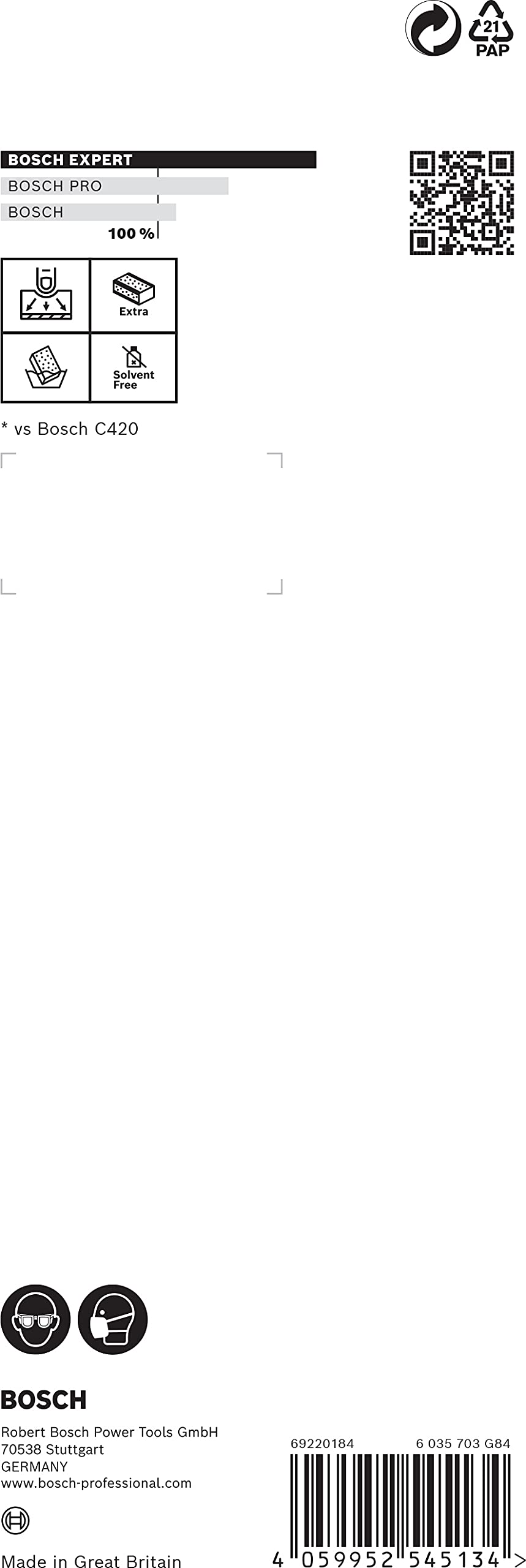 Bosch 3X EXPERT S471 Standard Schleifschwämme (für Farbe auf Holz, Weichholz, Ø 69 x 97 x 26 mm, Mittel/Fein/Superfein, Professional Zubehör Handschleifen) 4