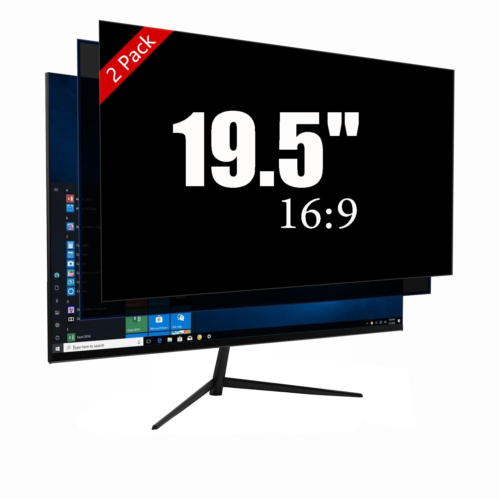 Photo 1 of Ceydebne 19.5 Inch Privacy Screen for Monitor with 16:9 Widescreen Monitor Blue Light Screen Protector - Anti-Glare - Anti-Scratch Protector Film for Data Confidentiality Privacy Shield [2 Pack]
