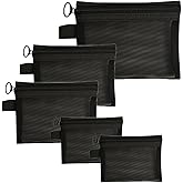 ZSlactp 5-Pack Small Mesh Zipper Pouch Bags, Cosmetic Organizer for Travel and Makeup Accessories, Small Mesh Makeup Bag with Zipper for Purse