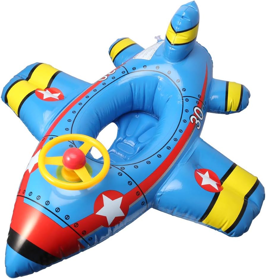 KNMY Baby Inflatable Swimming Rings, Airplane Yacht Toddler Infant