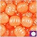 BEADTIN Orange Glow 20mm Halloween Jack O Lantern Pony Beads (24pc)