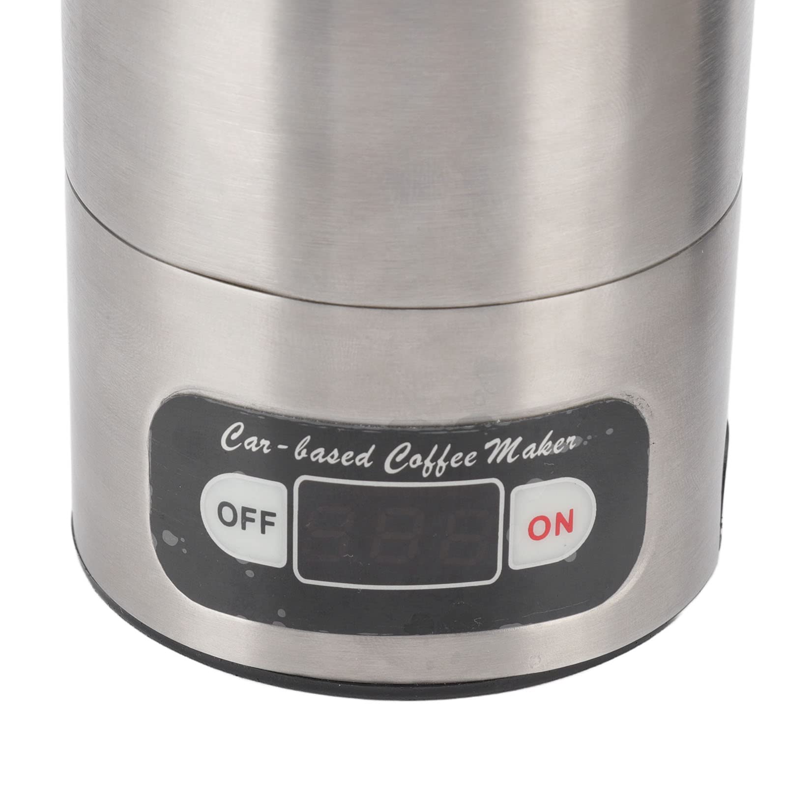 Luqeeg Cafetera portátil, máquina de café espresso eléctrica, mini cafetera eléctrica para coche, cafetera espresso eléctrica para cápsulas con encendedor de cigarrillos de 12 V 24 V, taza de viaje de acero inoxidable