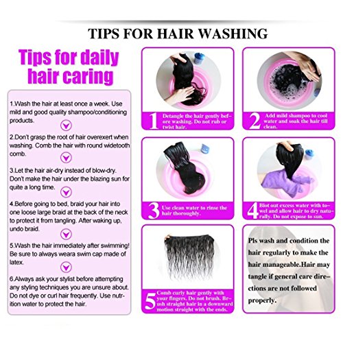 Beauty Forever Hair Brazilian Natural Water Wave Virgin Hair Wet and vavy Hair Weave 3 Bundles 100% Unprocessed Human Hair Extensions Natural Color 95-100g/pc (10 12 14)