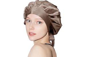 OLESILK 25 Momme 100% Mulberry Silk Hair Bonnet for Sleeping, Double-Side Silk Sleep Cap for Curly Hair Care